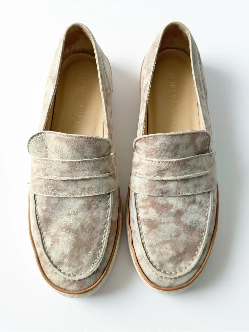 Stuart Weitzman Lounge Penny Clouded Nappa Loafers | 9